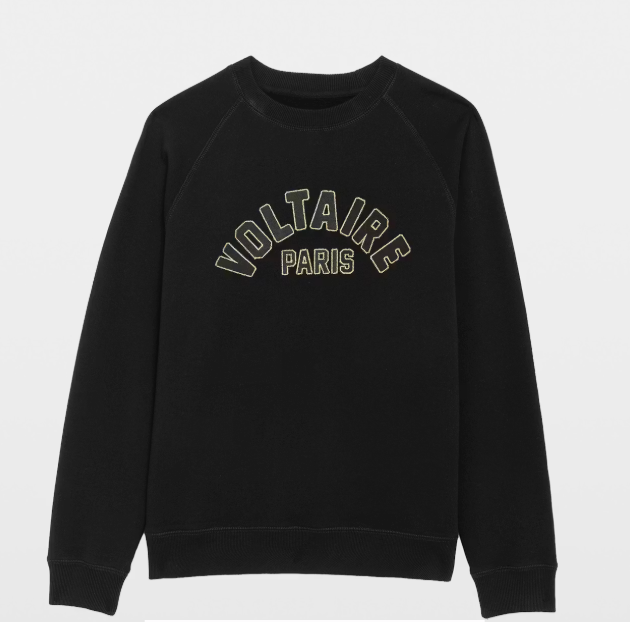 Sudadera Zadig negra parches